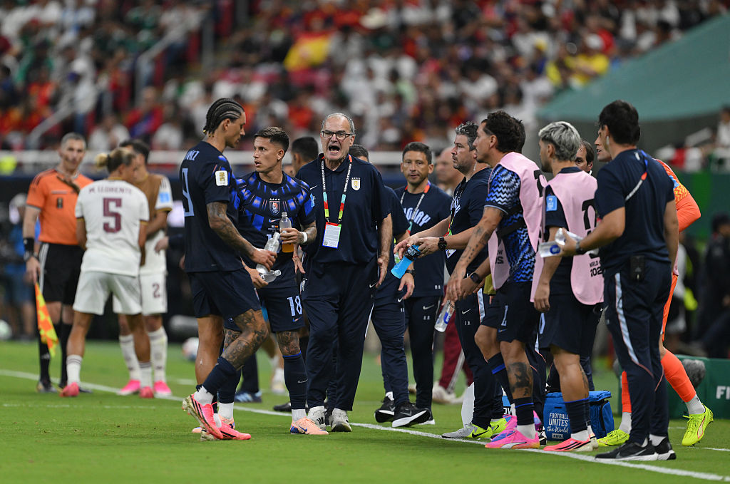 Selección de Uruguay en el partido que perdió contra España y la dejó eliminada del Mundial 2026