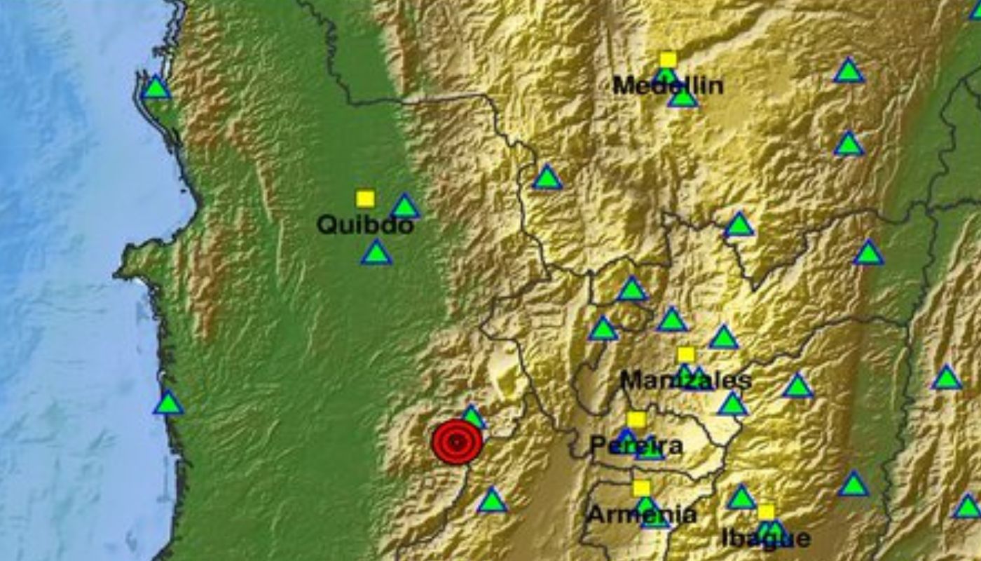 Temblor en colombia de magnitud 3.1 con epicentro San José del Palmar  (Chocó) 