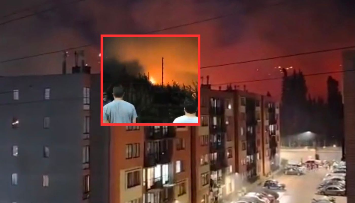 Emergencia en Soacha por incendio forestal que provocó evacuación de conjuntos
