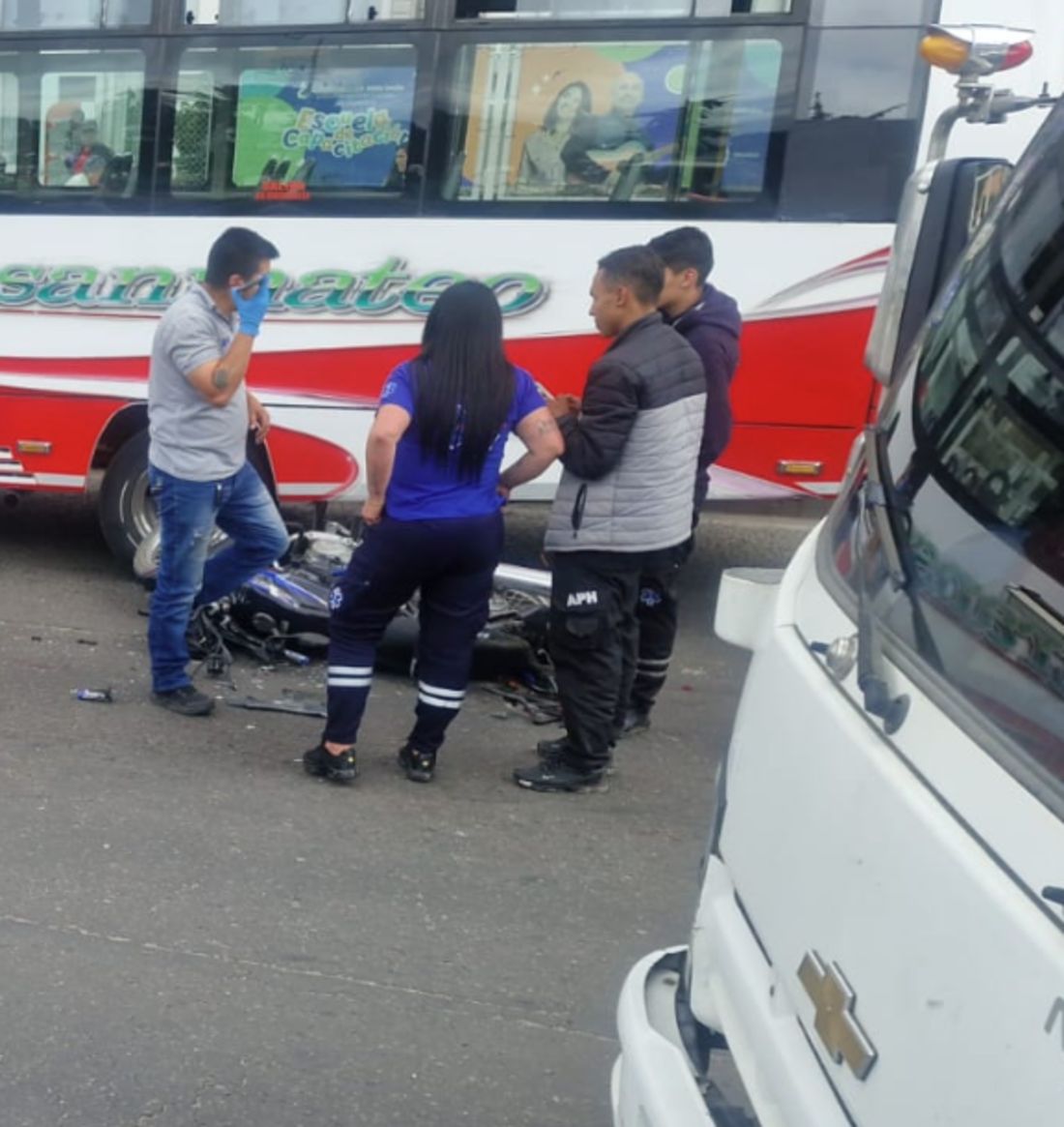 Accidente en la Autopista Sur de Bogotá en el que murió un motociclista