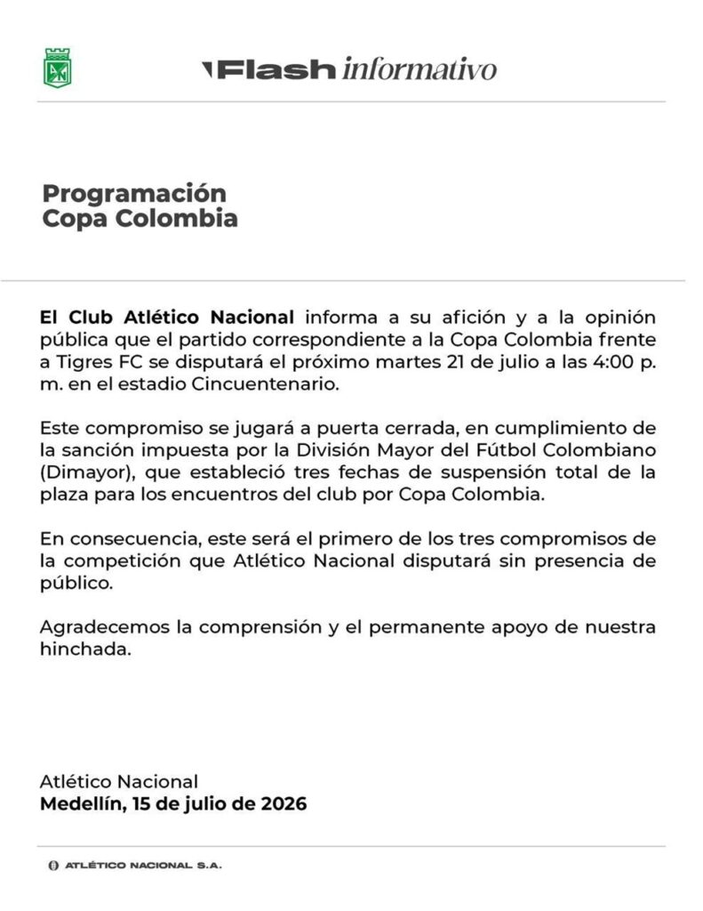Comunicado Nacional
