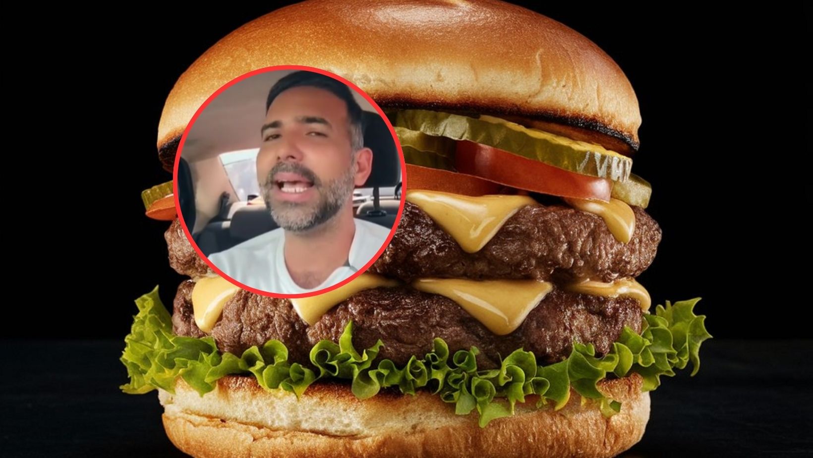 Quién es el hombre que se hizo viral por contar historia de hamburguesa triple