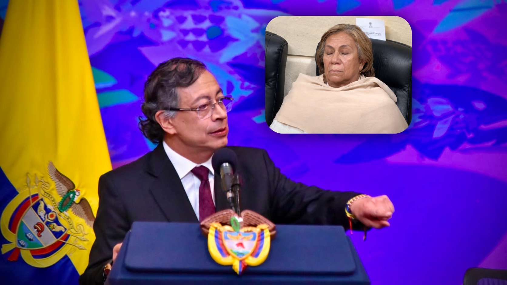Canciller Rosa Villavicencio se durmió durante el extenso discurso de Petro