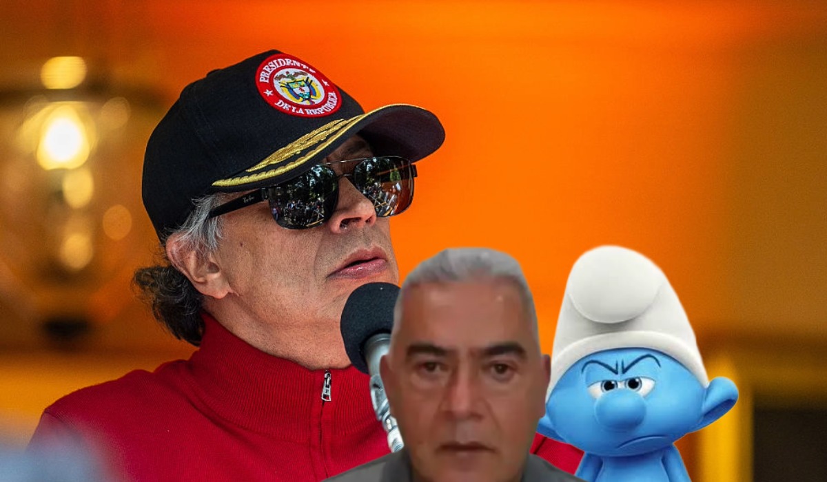 Petro y 'Papá pitufo' y Pitufo gruñón.