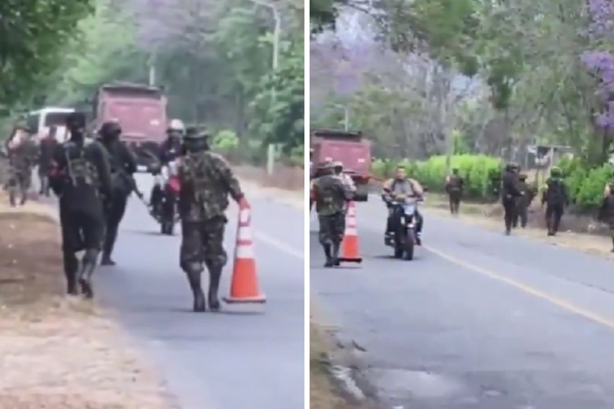 Disidencias de las Farc pasean por Cauca: los grabaron instalando retén ilegal