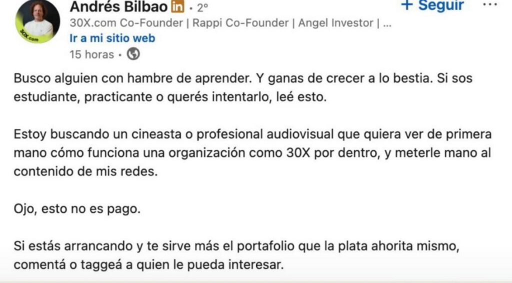 Publicación de Andrés Bilbao.