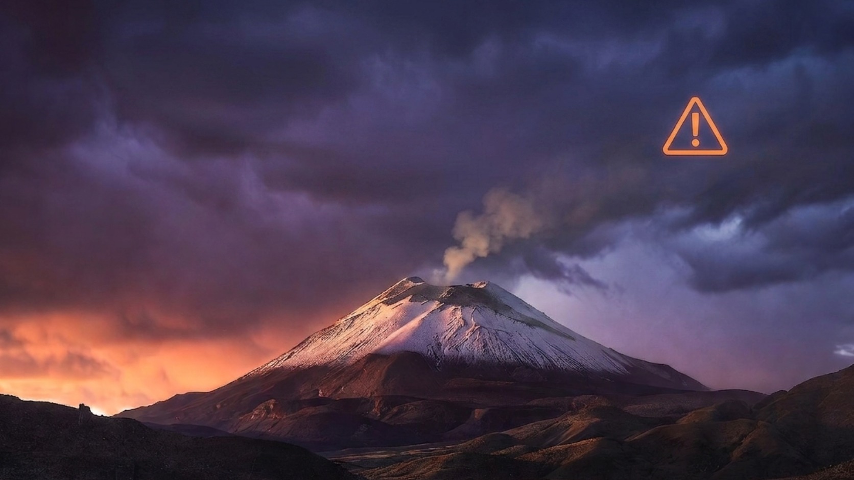 Volcán Puracé: alerta naranja reportan fuertes explosiones y caída de ceniza