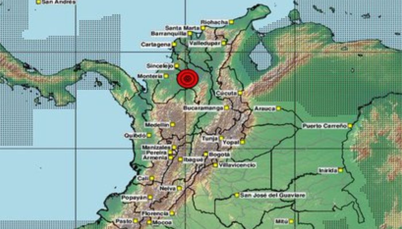 Temblor en Colombia de magnitud 3.8 con epicentro en Caimito (Sucre) hoy 60826