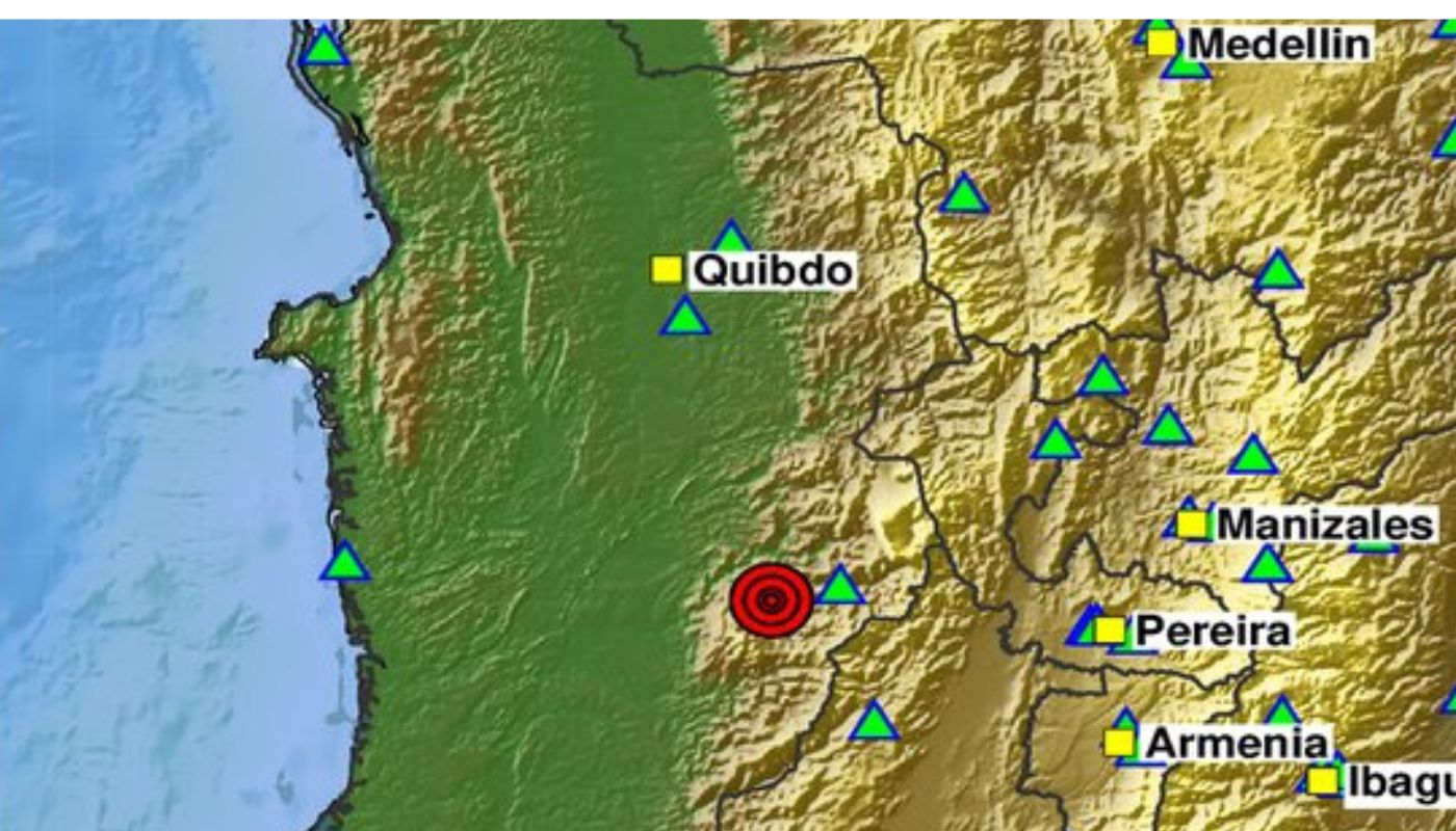 Temblor de magnitud 2.8 en Palmar (Chocó) en la noche de este lunes 10082026