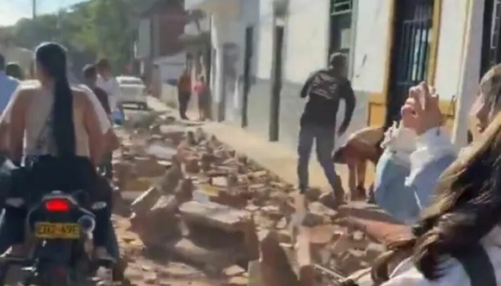 Roldanillo, tras terremoto / pantallazo de X: @vanguardiacom