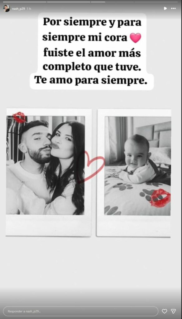 Historia de Instagram de la novia de Juan Felipe Giraldo, joven hallado sin vida entre los escombros en Pereira / Instagram: @nash_p29