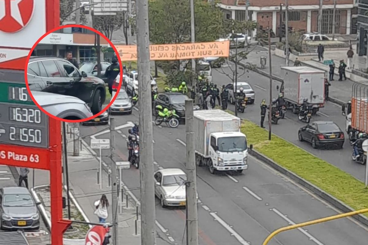 Calle 63 con carrera 24 de Bogotá, donde ocurrió una balacera que involucró un BMW