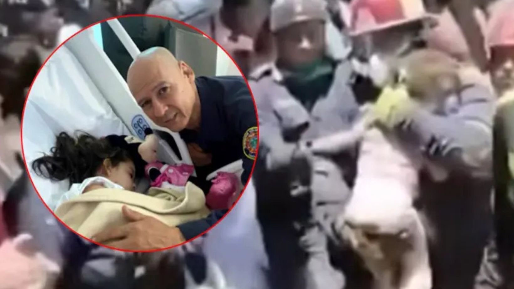 Emotivo reencuentro del rescatista con Sofía, la niña de 3 años en Cali
