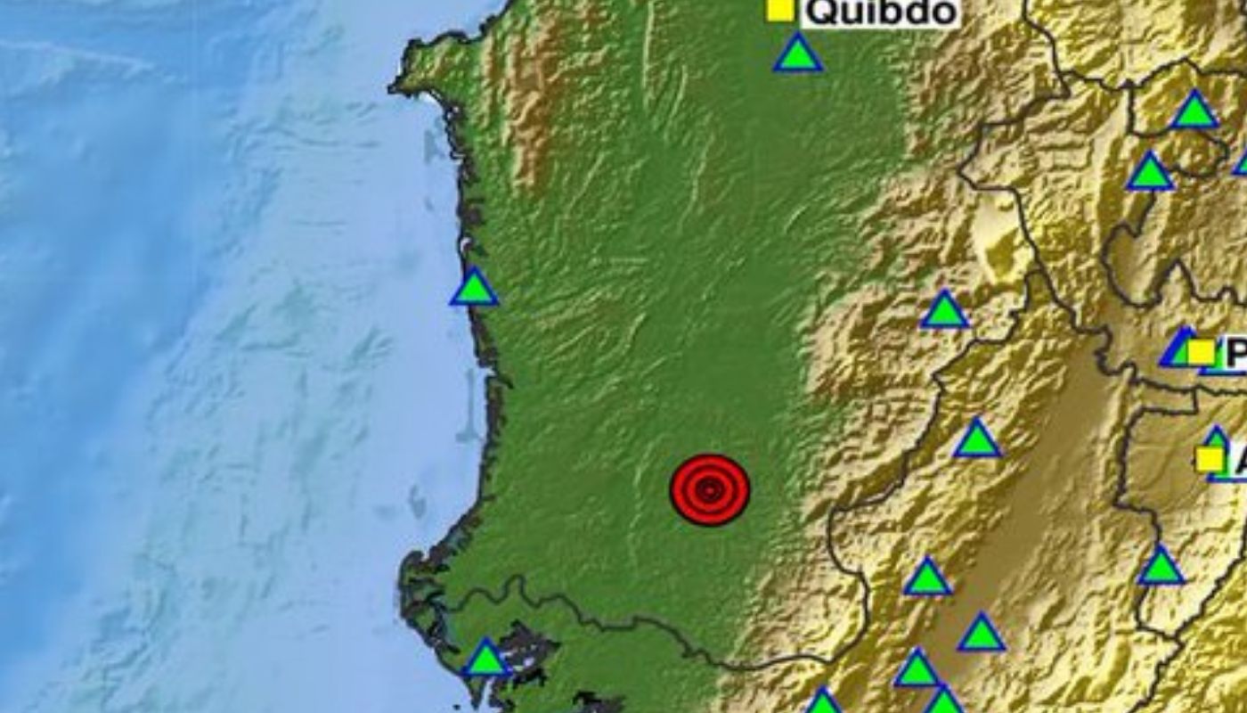 Temblor en Colombia de magnitud 3.6. Istmina (Chocó) en la noche del 28082026