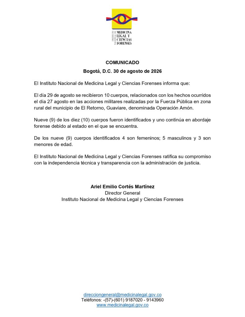 Comunicado Medicina Legal