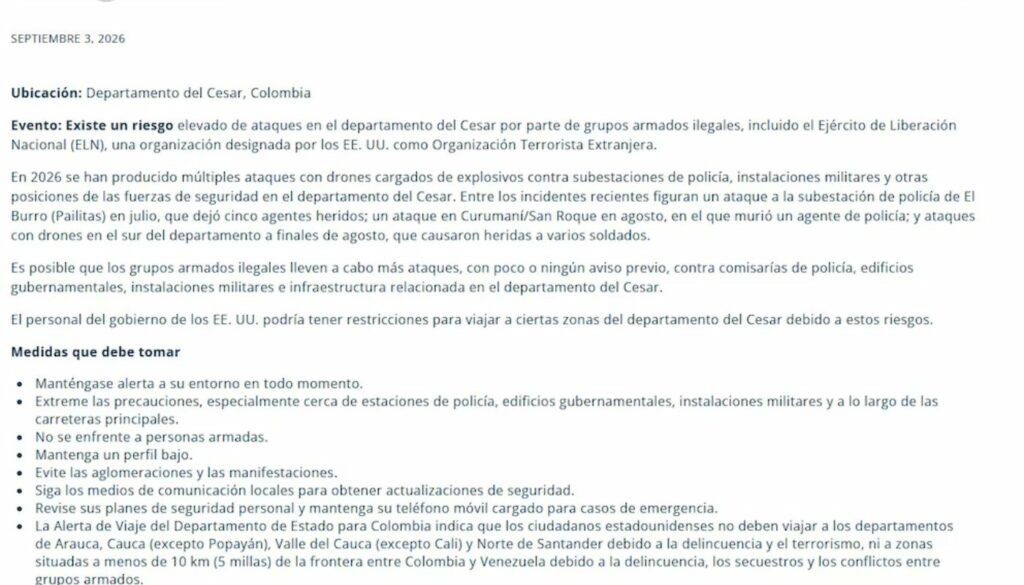 Comunicado de Embajada de Estados Unidos / Embajada de Estados Unidos