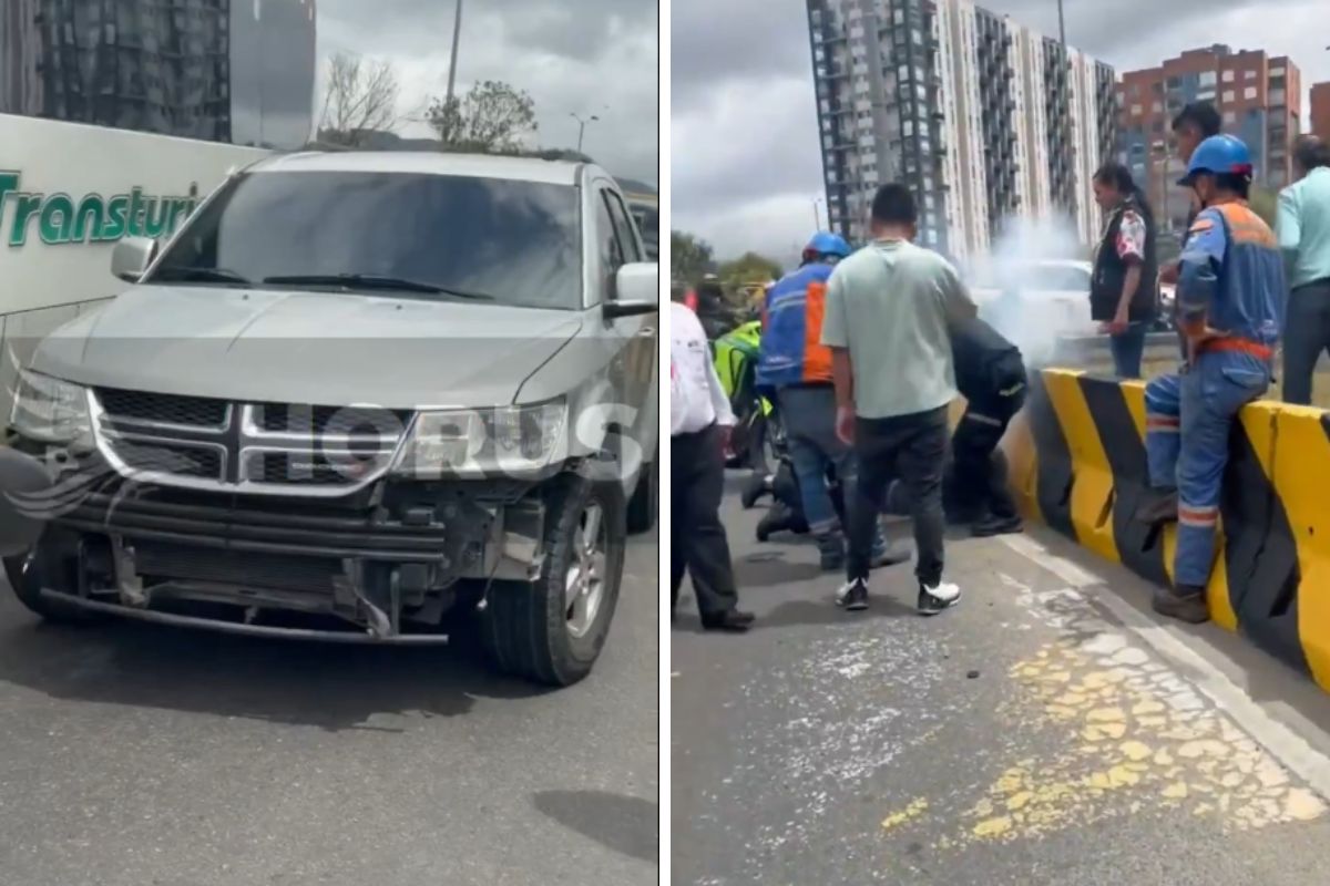 Así quedó la camioneta con la que atropellaron a unos señalados ladrones en Bogotá