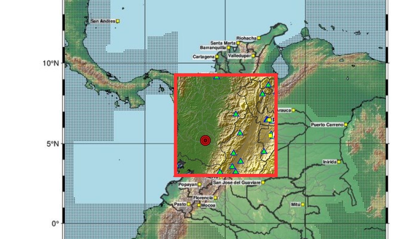 Temblor de magnitud 4.5 en Istmina - Chocó en madrugada de hoy 16092026 