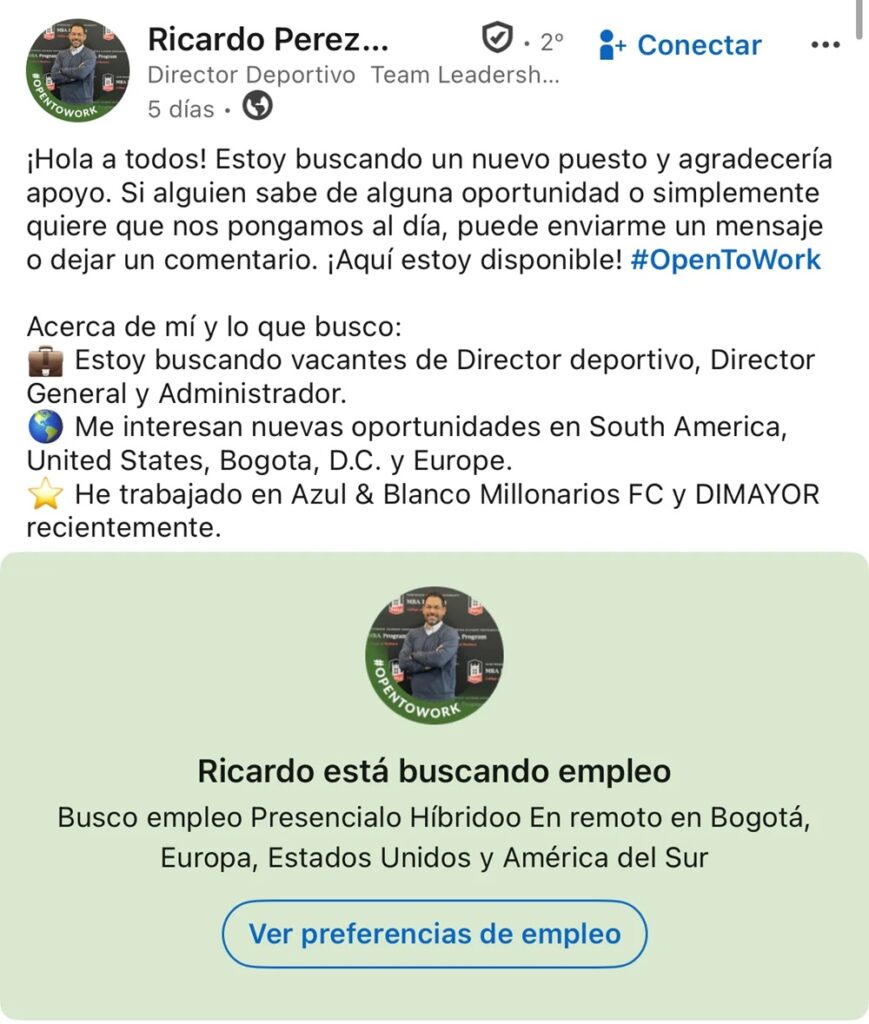 Publicación de Ricardo Pérez
