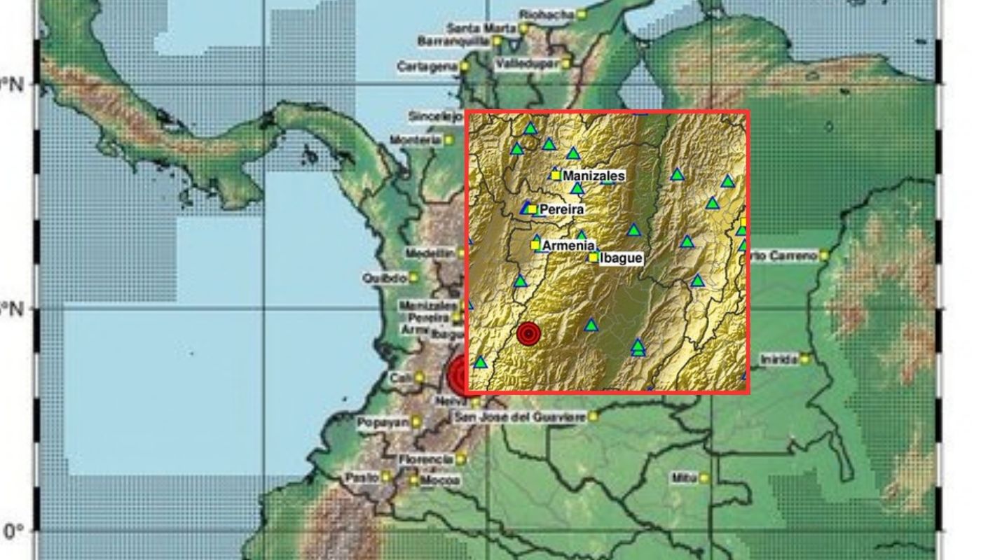 Temblor de magnitud 4.2 en Chaparral (Tolima) en madrugada de hoy 22/09/2026