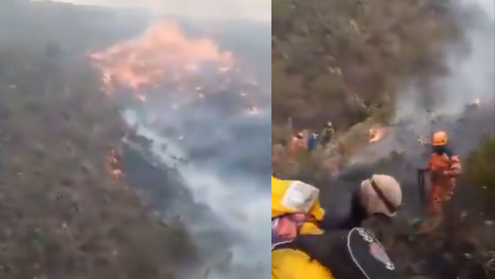 Alerta en Chíquiza por incendio forestal que ya arrasó cientos de hectáreas