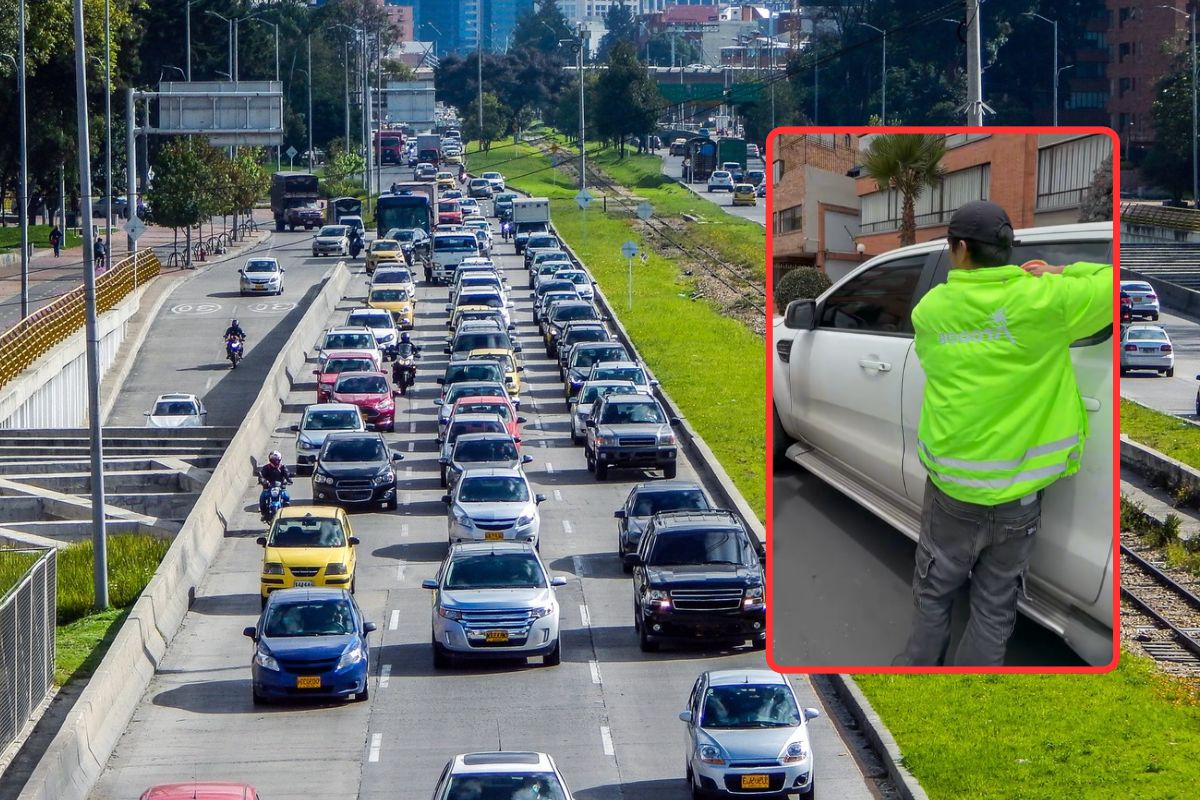 Empezarán a pegar nuevos stickers en carros de Bogotá a mal parqueados