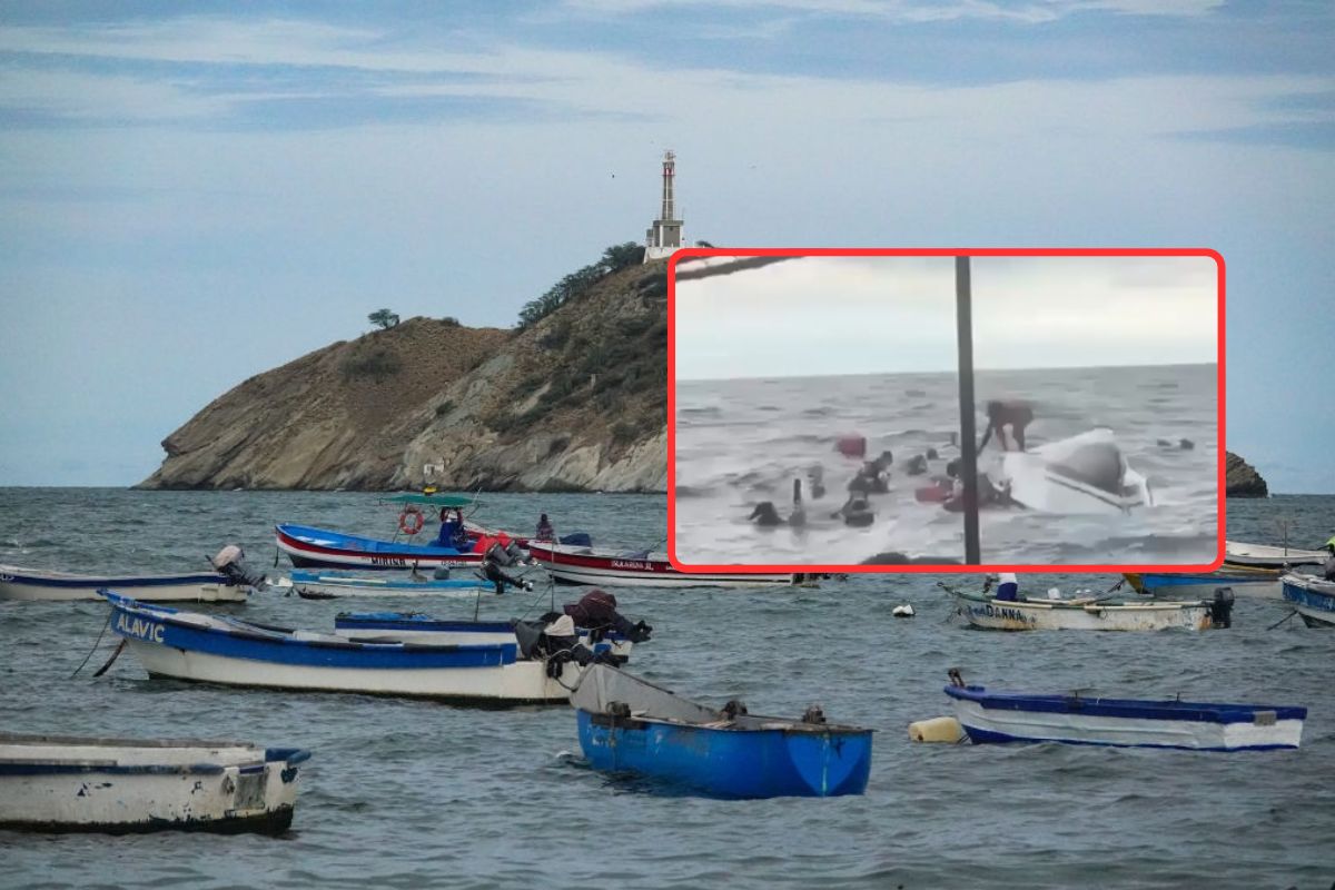 Lancha llena de turistas se volcó en Santa Marta: hay video del pánico 