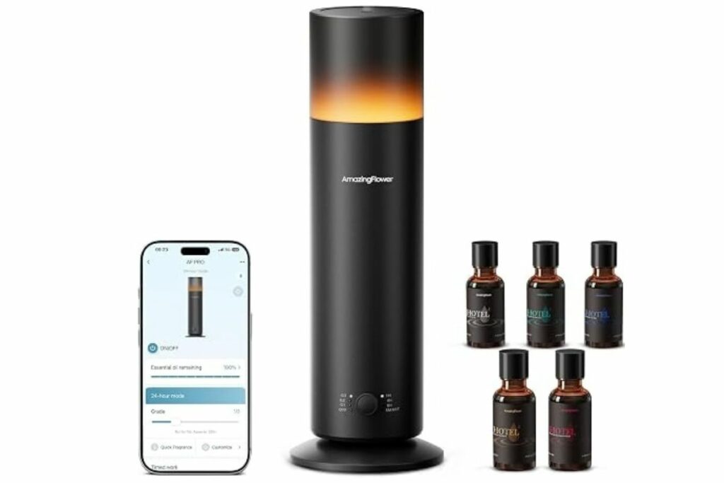 Difusor de aceite esencial sin agua con 5 aceites de fragancia de aroma / Amazon