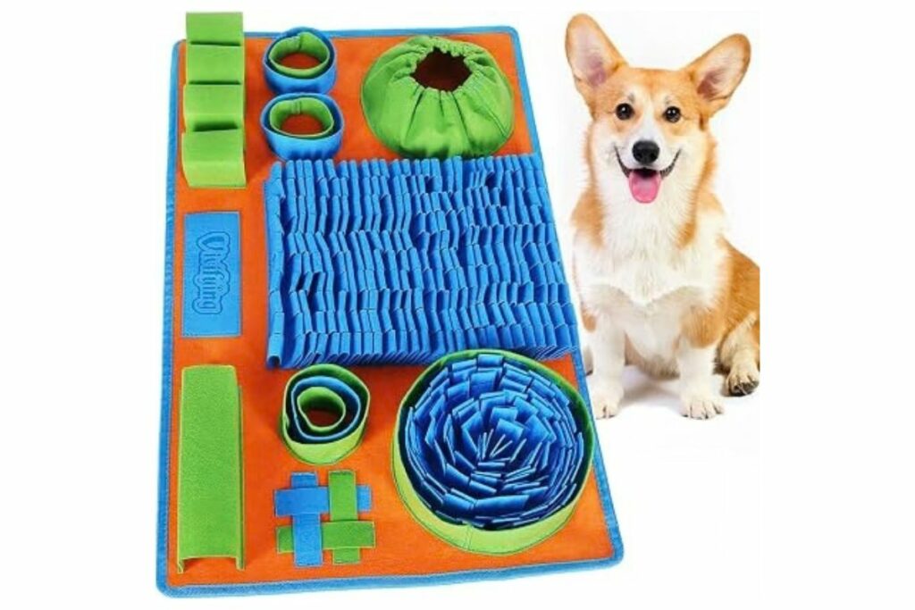 Vivifying Alfombrilla de olfateo para perros, juguete interactivo de rompecabezas para perros para el aburrimiento y la estimulación mental, alfombrilla de juego de alimentación enriquecida de olfateo / Amazon