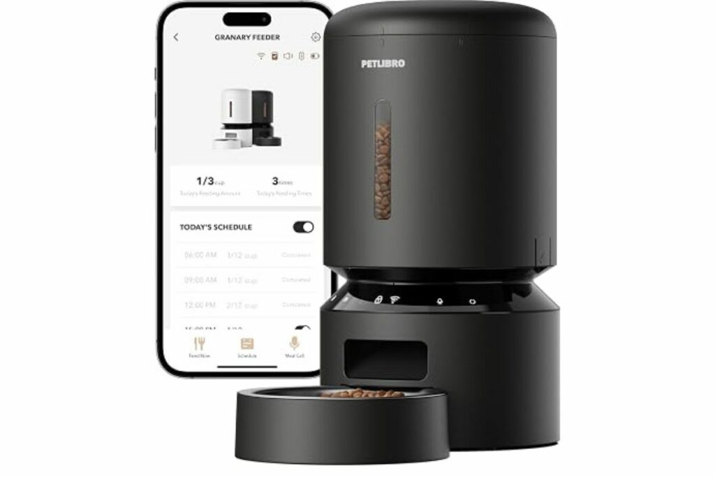 PETLIBRO Comedero automático para gatos, dispensador automático de alimentos para perros con WiFi 5G con preservación de frescura, comedero para mascotas con temporizador de 5 litros / Amazon