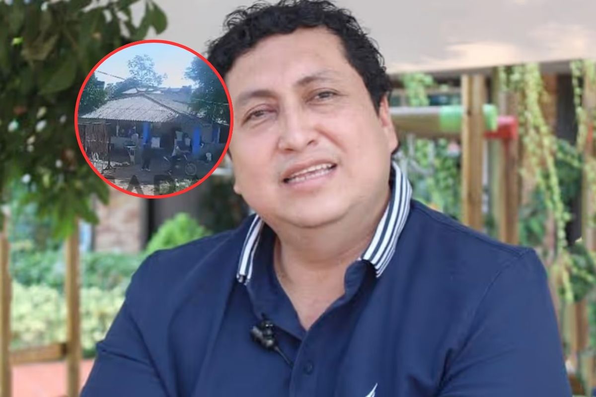 Jhon 'Calzones' (fondo, Procuraduría General de la Nación), exalcalde de Yopal, fue asesinado en un atentado que quedó en imágenes (círculo, X: @UltimaHoraCR)