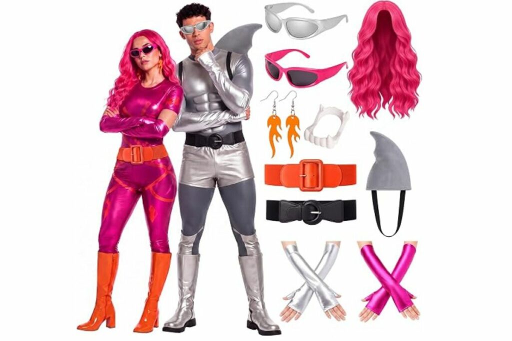 Shinymoon 10 piezas de disfraz de pareja de Halloween, aleta de tiburón / Amazon
