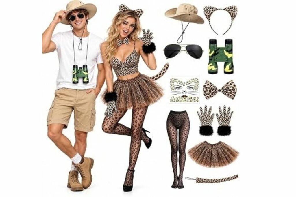 Conjunto de disfraz de Halloween para parejas, Marrón / Amazon