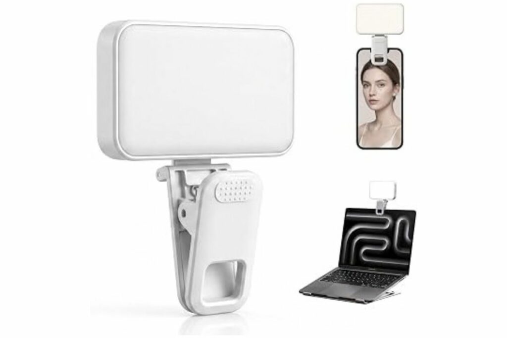 Luz de Selfie Portátil para iPhone: 90 Luces de Relleno LED Recargables para Teléfono, Luz de Anillo para Fotografía con Cámara, Foto de Maquillaje, Videoconferencias, Uso de Computadora Portátil / Amazon