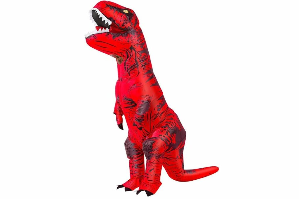 8 Colour Halloween Inflatable Dinosaur Costume Adult Fancy Dinosaur Suit Blow up Trex Costume / Amazon