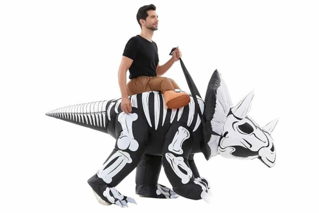 HSCTEK Disfraz inflable de dinosaurio esqueleto para adultos / Amazonvacunas en Bogotá - 2026-10-05T124431.479