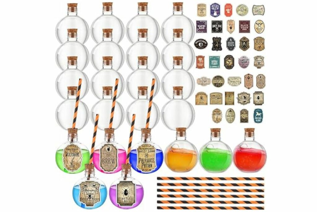 Baderke Paquete de 24 botellas de plástico de 6 onzas para Halloween / Amazon