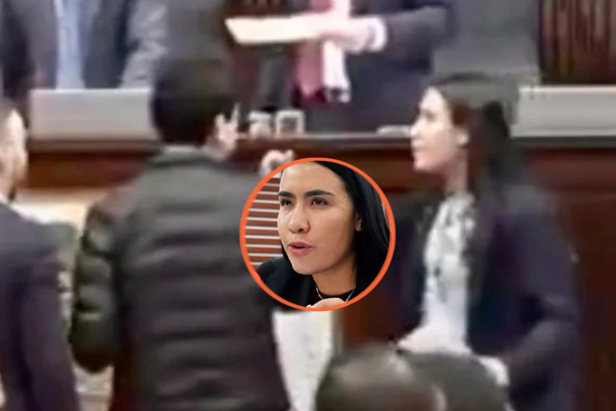 La Comisión de Ética investigará a la representante Verónica Estrada por jalarle la chaqueta a Daniel Briceño en plena sesión de la Cámara.