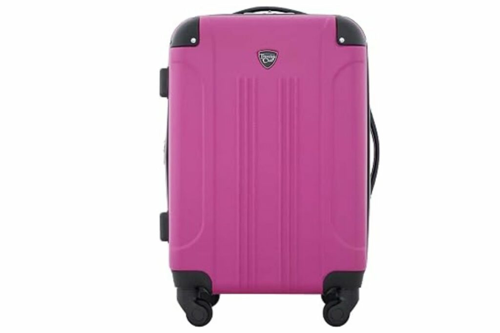 Travelers Club Chicago Hardside - Maleta giratoria expandible, fucsia, equipaje de mano de 22 pulgadas / Amazon
