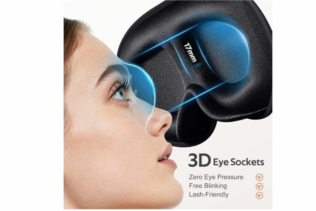 Máscara de dormir para hombres y mujeres - Máscaras para los ojos 100% opacas para dormir - Máscara de dormir suave 3D para personas que duermen de lado / Amazon