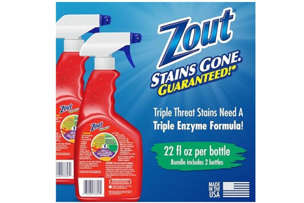 Zout Laundry Stain Remover Spray, Blood, Grass & Oil Stains, 22 oz, 2-Pack / Amazon