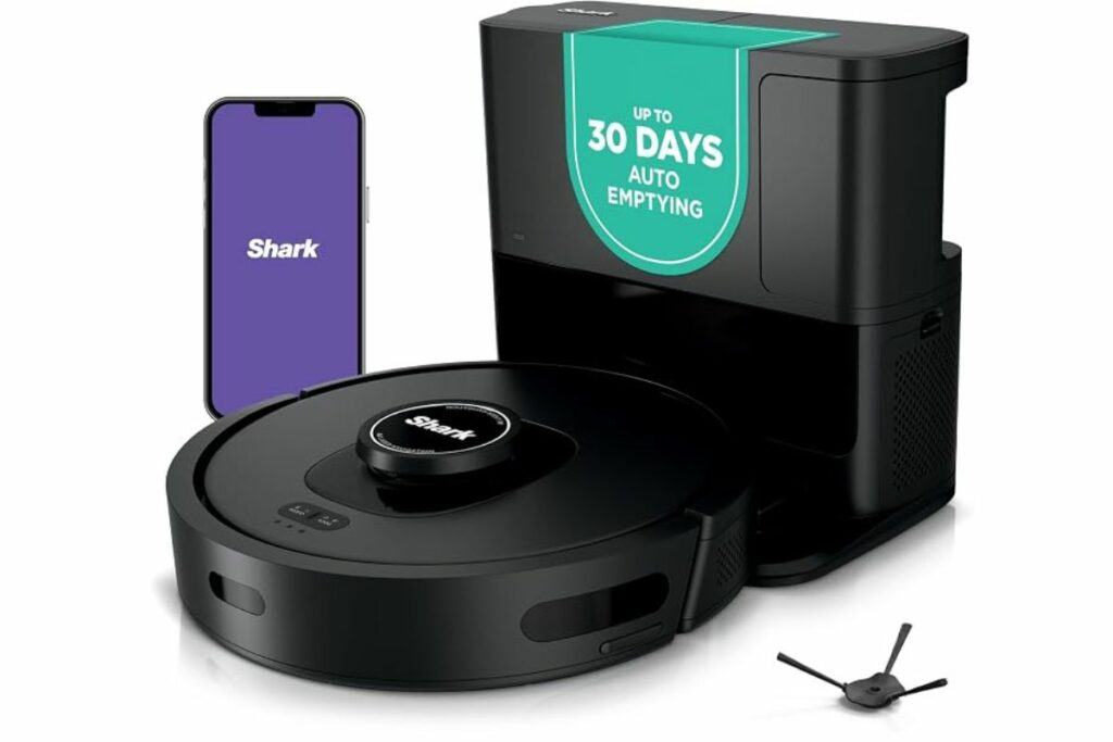 Robot aspirador ultra AI Shark AV2501S, con Matrix Clean, mapeo doméstico, base autovaciada sin bolsa HEPA de 30 días de capacidad, perfecta para pelo de mascotas, Wifi, gris oscuro / Amazon