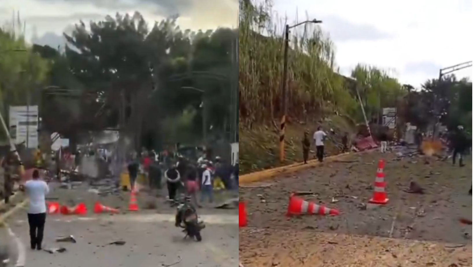 Atentado con explosivos destruyó el peaje de El Mango en la vía Panamericana