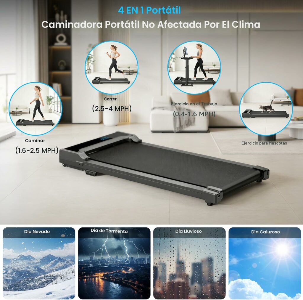 Caminadora eléctrica portátil.