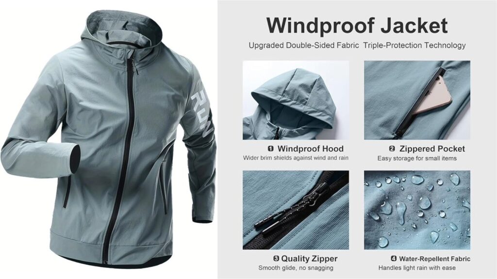 Chaqueta para running impermeable.