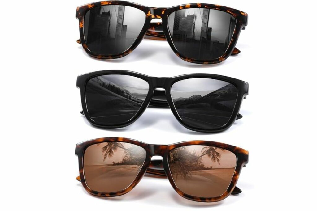 Gafas de sol polarizadas para mujer, de moda, clásicas, retro, para mujer, gafas de sol para hombre, gafas de sol UV de conducción / Amazon
