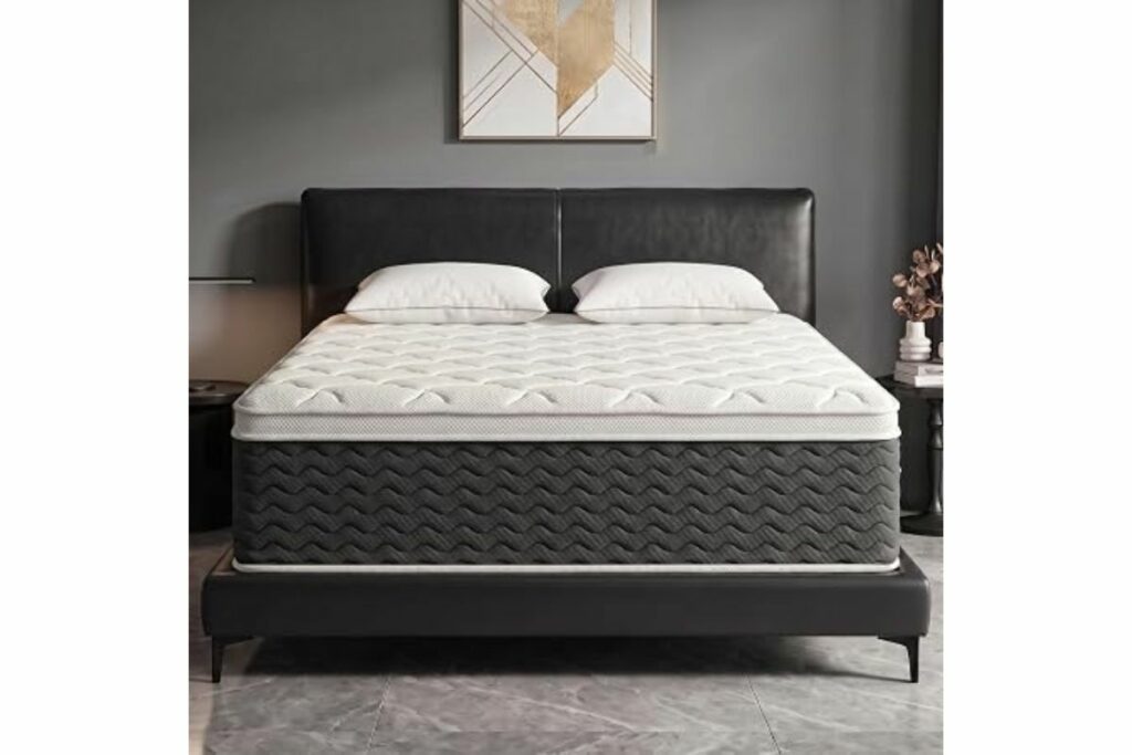 Colchón Queen de 12 pulgadas tamaño Queen en caja, espuma viscoelástica y resortes embolsados individualmente, aislamiento de movimiento, alivio de presión, certificado CertiPUR-US / Amazon