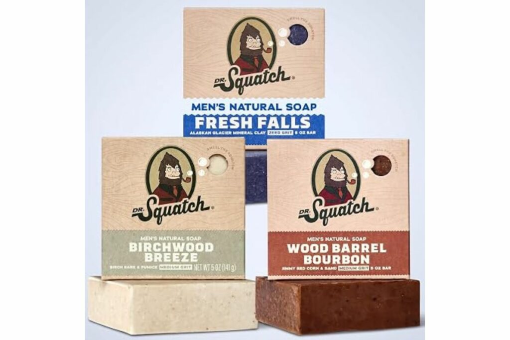 Dr. Squatch Jabón en barra natural para hombre, barra de jabón corporal / Amazon