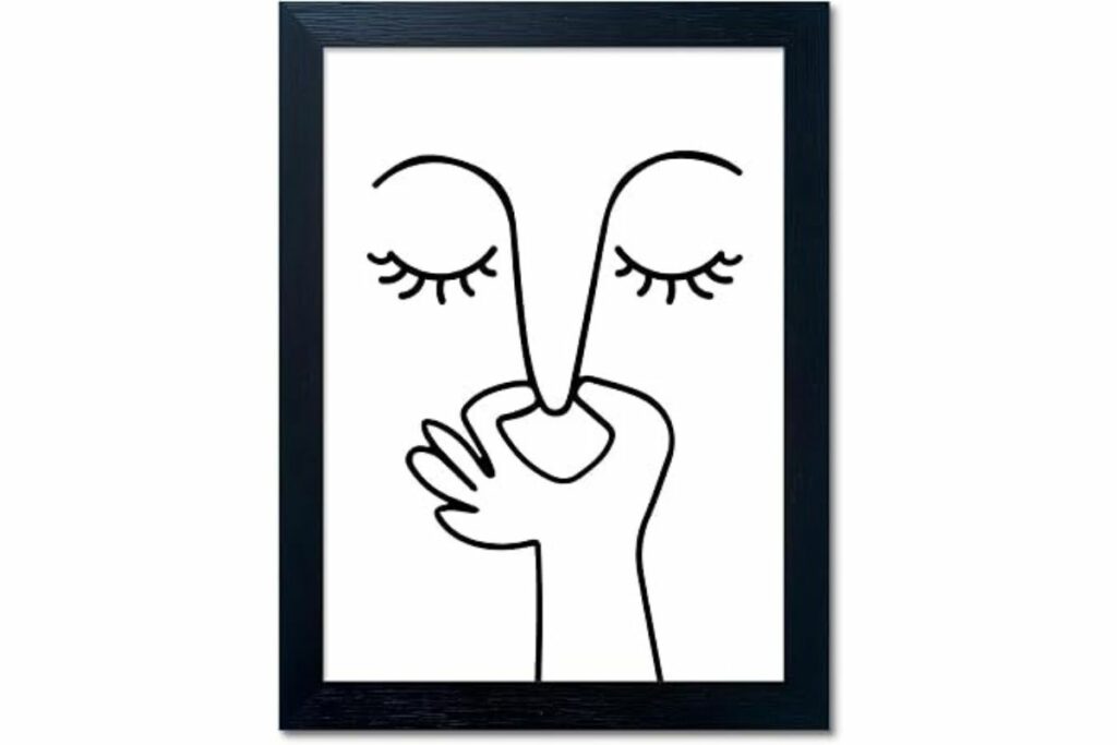 Black and White Bathroom Wall Decor Bad Smell Humorous Wall Art Funny Guest Toilet Picture Print Painting Modern Minimalistic Bathroom Sign / Amazon