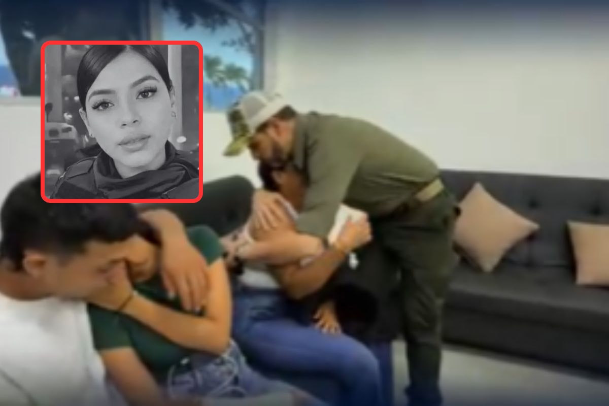 Abrazo de De la Espriella con María José Recuero, patrullera de la Policía asesinada en Cali